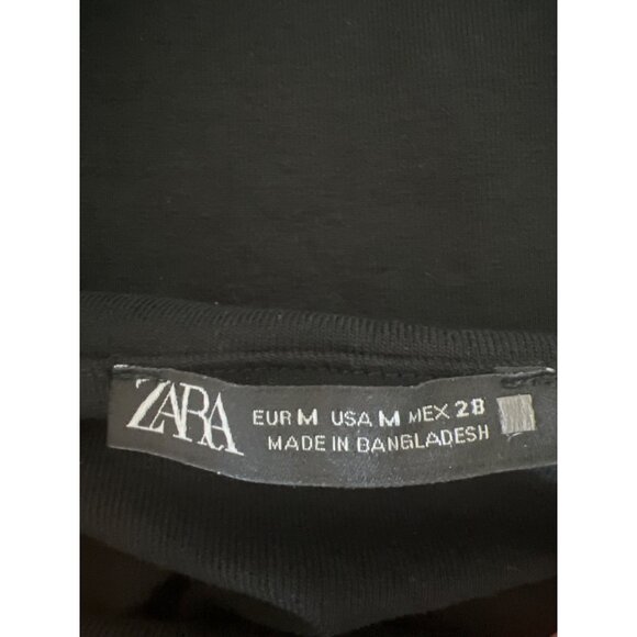 Zara Black Sleeveless Square Neck Bodycon Dress - Picture 3 of 3